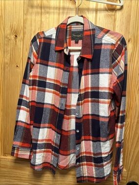 Ladies Plaid Button-Up Shirt